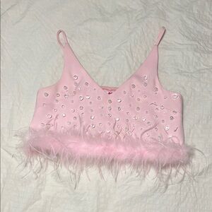 Buddy Love Pink Cropped Tank Top